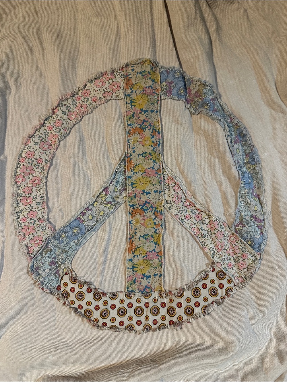 easel Pink Floral-Lined Cream Hoodie - Picture 4 of 4
